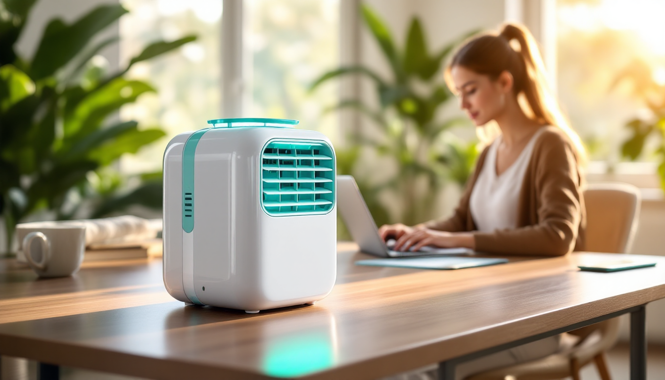 The MoChillZone cooler running in a sunlit room